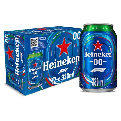 Cerveza 0,0% alcohol Heineken lata 12 x 33 cl-0