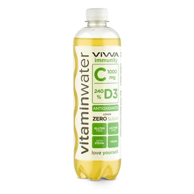 Refresco vitamin inmunity sabor a limón zero Viwa botella 600 ml-0