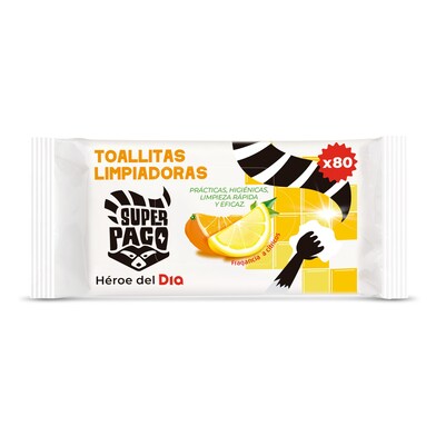 Toallitas limpiadoras multiusos SUPER PACO BOLSA 80 UD-1 Toallitas limpiadoras multiusos SUPER PACO BOLSA 80 UD-1
