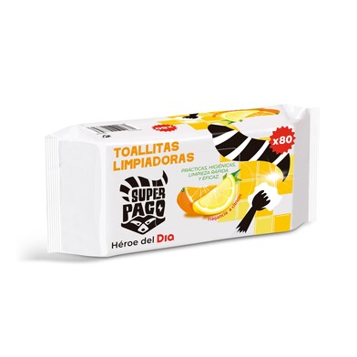 Toallitas limpiadoras multiusos SUPER PACO BOLSA 80 UD-0 Toallitas limpiadoras multiusos SUPER PACO BOLSA 80 UD-0