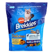 Alimento para gatos con salmón y atún rellenas de gamba Brekkies Delicious bolsa 900 g