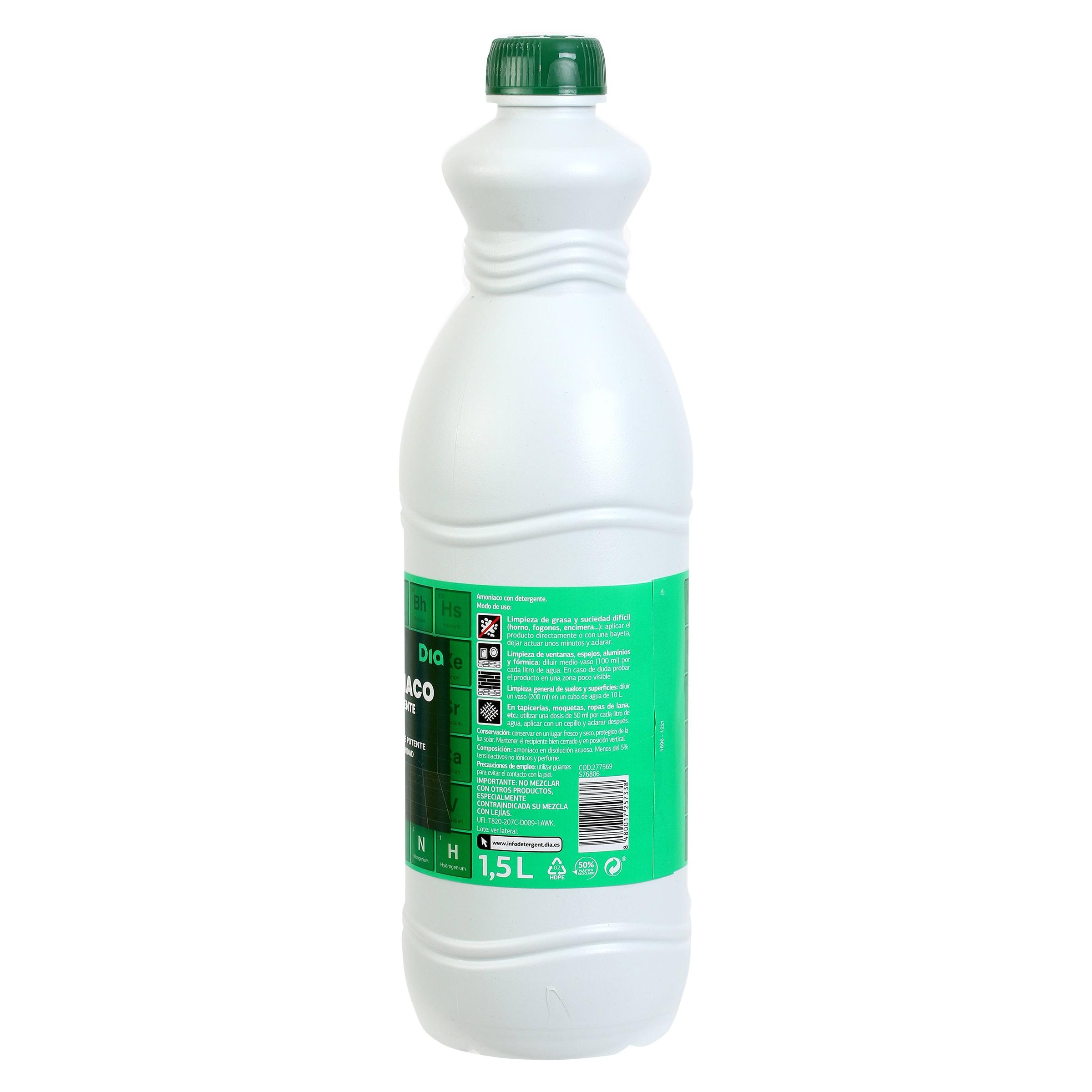 Amoniaco con detergente Dia 1,5 L