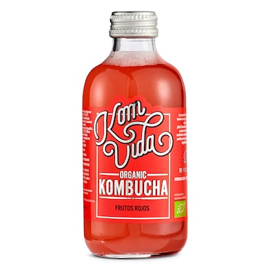 Bebida de kombucha con frutos rojos Komvida botella 250 ml-0