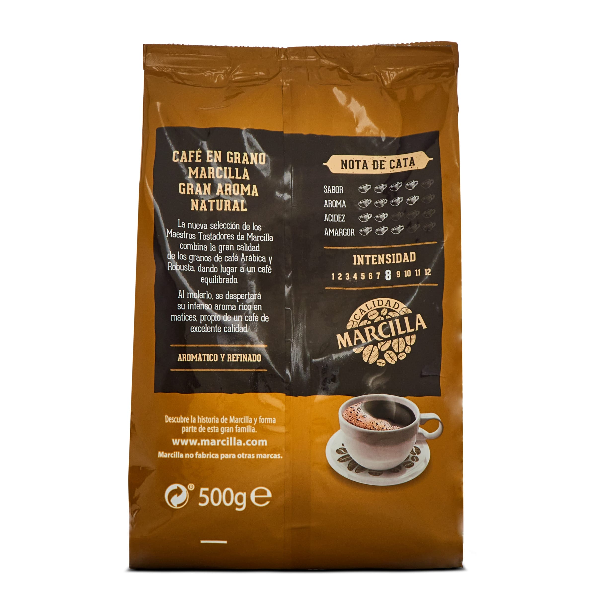 Café en grano natural Marcilla 500 g