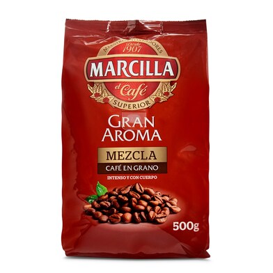 Café en grano mezcla gran aroma Marcilla bolsa 500 g-0 Café en grano mezcla gran aroma Marcilla bolsa 500 g-0
