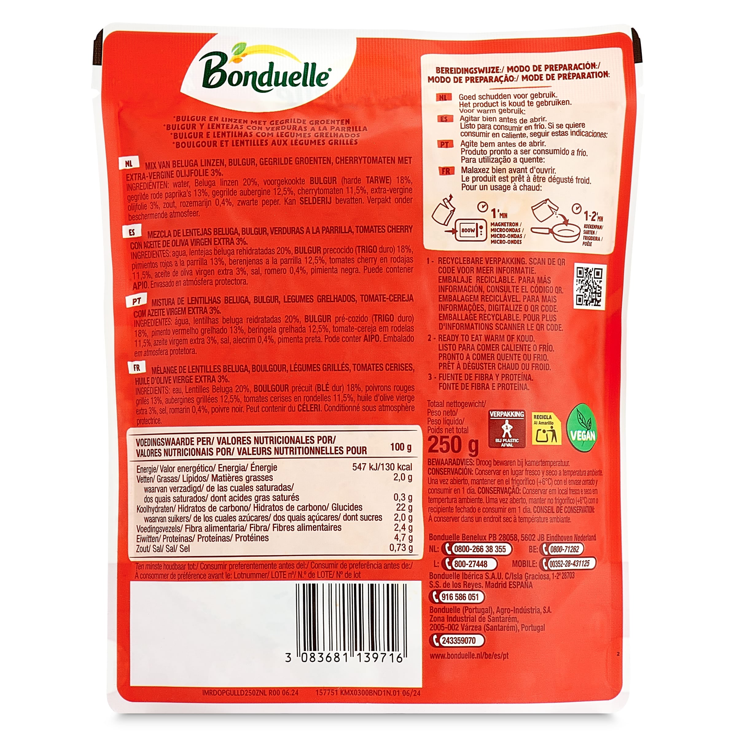 Lunch bowl de lentejas Bonduelle 250 g