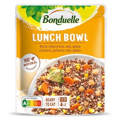Lunch bowl de garbanzos, zanahoria, maíz y quinoa Bonduelle bolsa 250 g-0