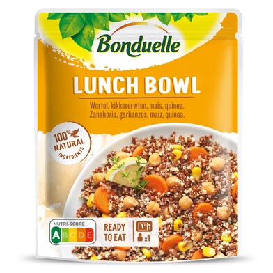 Lunch bowl de garbanzos, zanahoria, maíz y quinoa Bonduelle bolsa 250 g-0