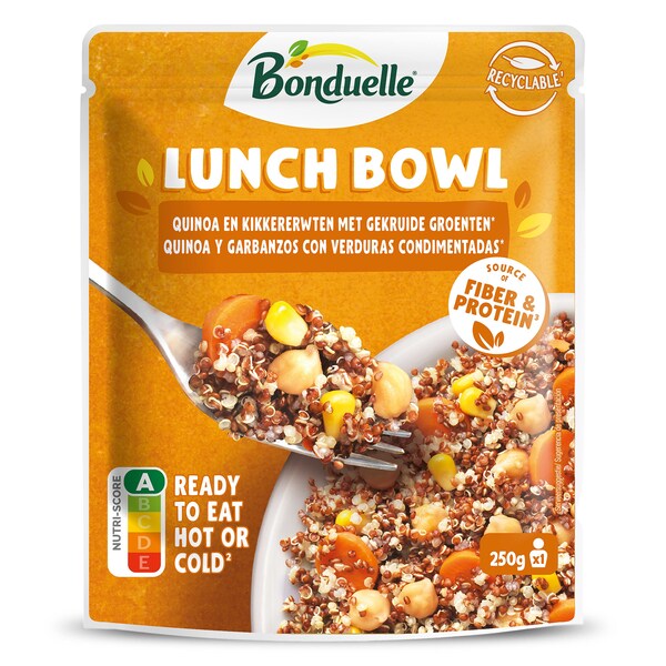 Lunch Bowl Garbanzos Zanahoria Maíz Quinoa Bonduelle 250 Gr.
