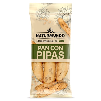 Palitos de pan con pipas Naturmundo bolsa 90 g-0