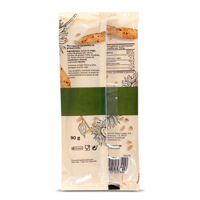 Palitos de pan con pipas Naturmundo bolsa 90 g-1 Palitos de pan con pipas Naturmundo bolsa 90 g-1