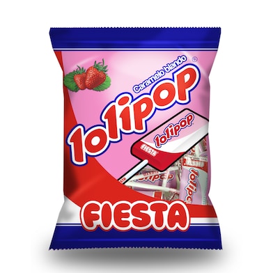 Caramelo con palo blando lolipop Fiesta bolsa 80 g-0