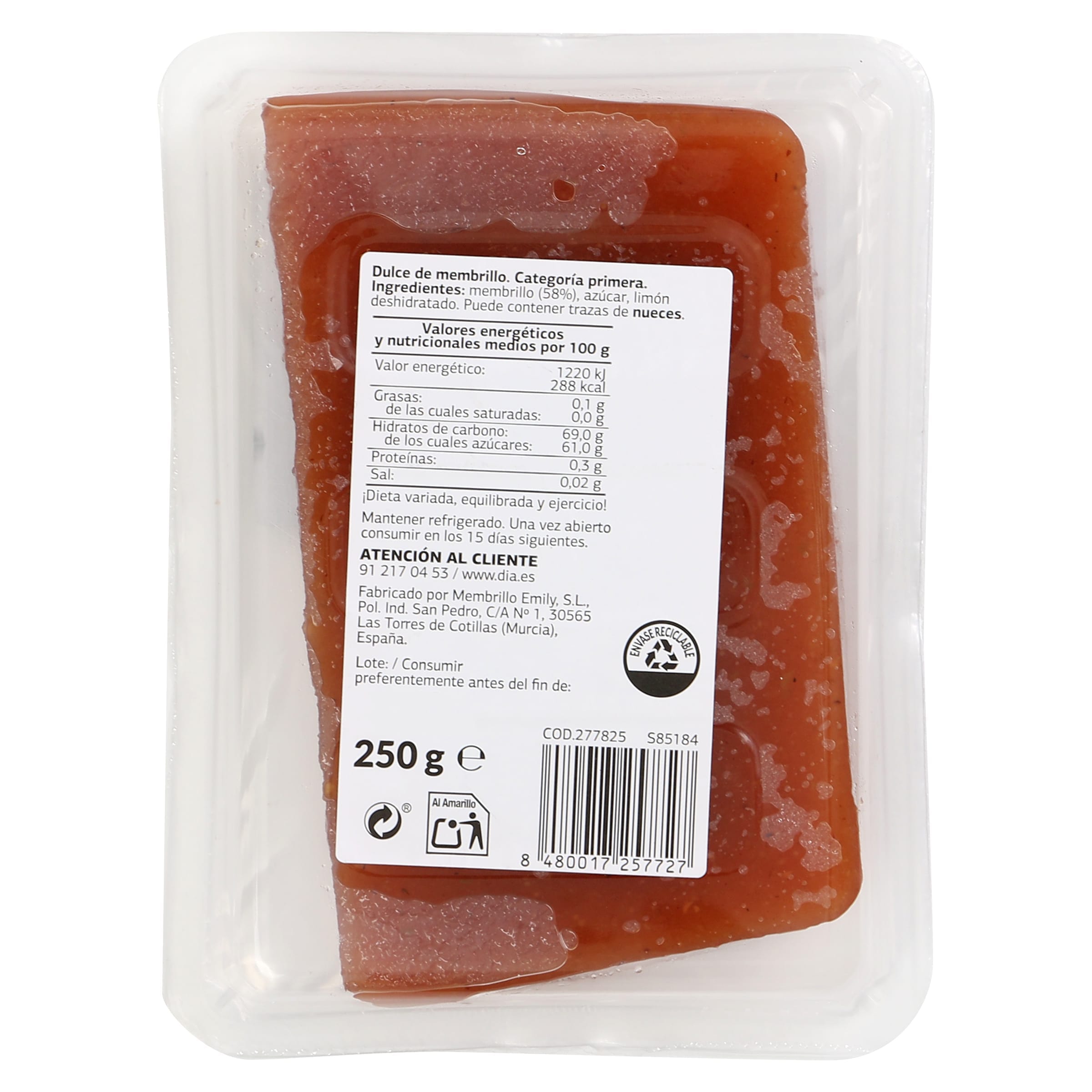 Carne de membrillo Dia Fruticampo 250 g