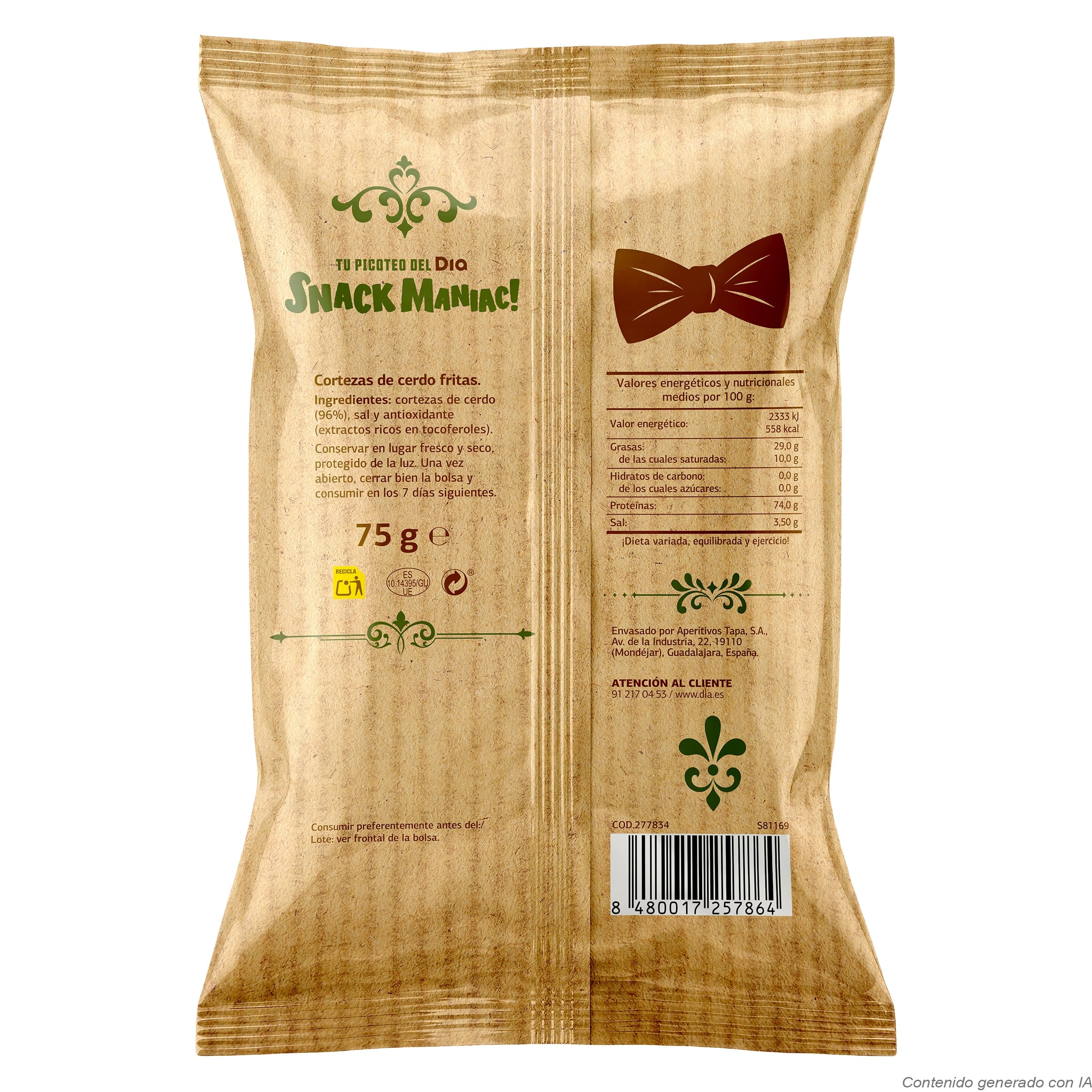 Cortezas Dia Snack Maniac 75 g