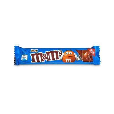 Chocolatina rellena de grageas de cereales crispy M&M's bolsa 31 g-0 Chocolatina rellena de grageas de cereales crispy M&M's bolsa 31 g-0