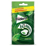 Chicles sabor hierbabuena 60 minutos Trident bolsa 39.6 g