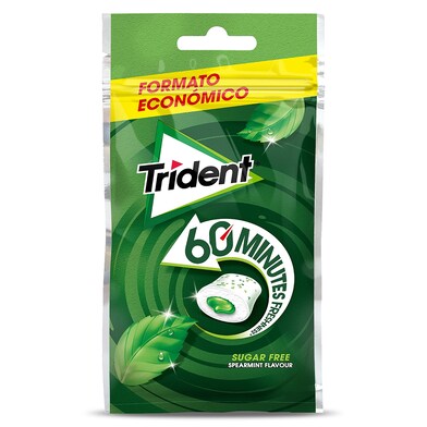 Chicles sabor hierbabuena 60 minutos Trident bolsa 39.6 g-0