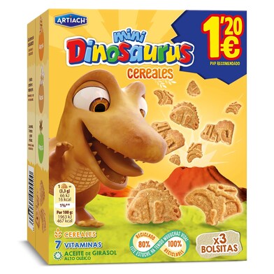 Galletas snacking Artiach Dinosaurus caja 120 g-0 Galletas snacking Artiach Dinosaurus caja 120 g-0