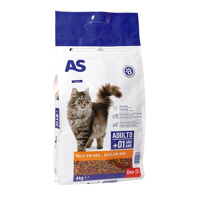 Alimento para gatos rico en ave As Dia bolsa 4 Kg-0 Alimento para gatos rico en ave As Dia bolsa 4 Kg-0
