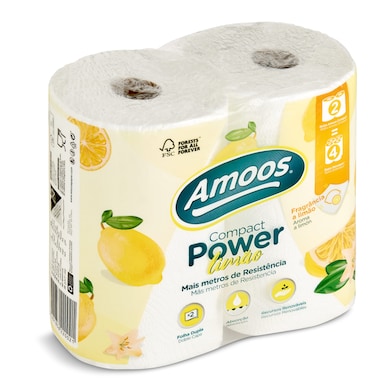 Papel de cocina aroma limón Amoos bolsa 2 unidades-0