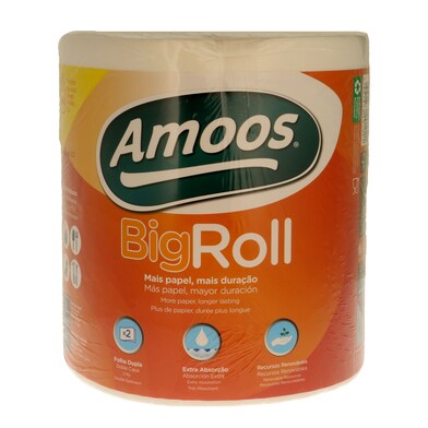 Papel de cocina multiusos rollo grande Amoos bolsa 1 unidad-0