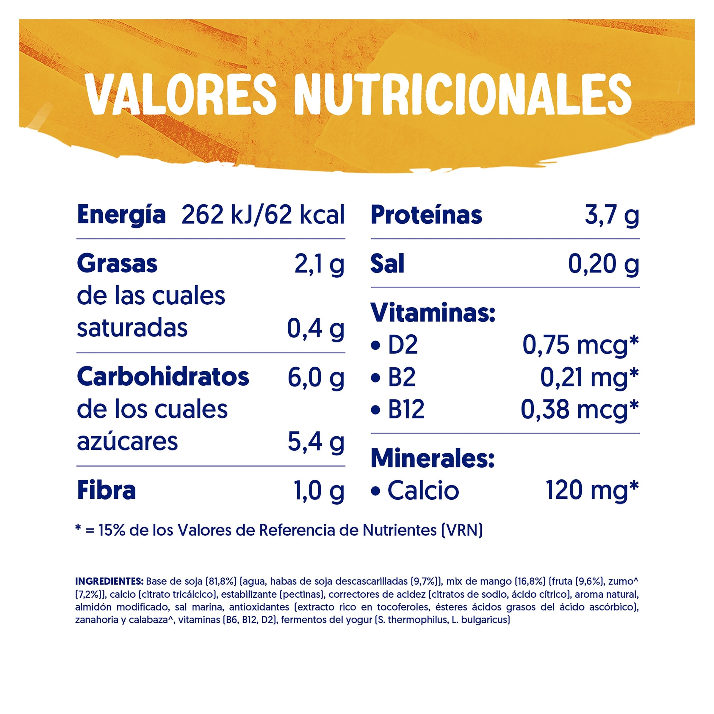 Postre de soja sabor mango sin azúcar Alpro 400 g