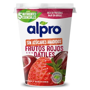 postre de soja sabor frutos rojos sin azucar vaso 400 g