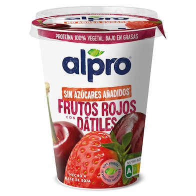 Yogur de soja sabor frutos rojos Alpro vaso 400 g-0