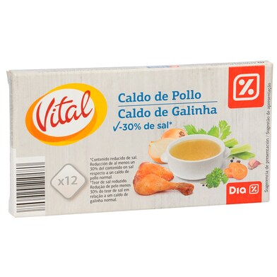 Caldo de pollo bajo en sal Dia Vital caja 12 unidades-0