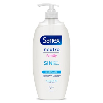 Gel de ducha hidratante Family Sanex Neutro 750 ml-0 Gel de ducha hidratante Family Sanex Neutro 750 ml-0