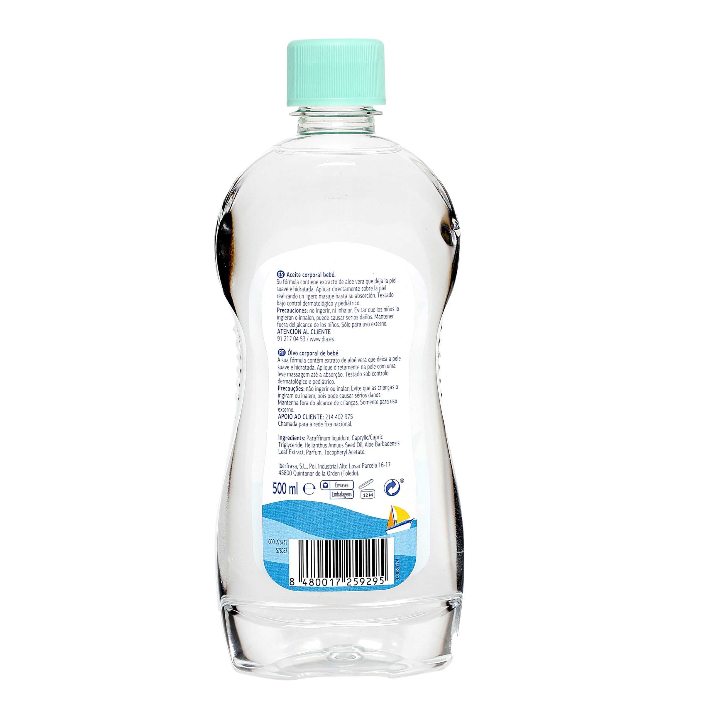 Aceite corporal para bebé Dia Planeta Bebé 500 ml