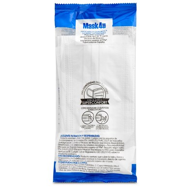 Mascarillas quirúrgicas 3 capas adulto blanca Pi medical bolsa 10 unidades-0 Mascarillas quirúrgicas 3 capas adulto blanca Pi medical bolsa 10 unidades-0