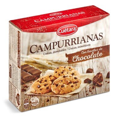 Galletas con chocolate Cuétara Campurrianas caja 450 g-0 Galletas con chocolate Cuétara Campurrianas caja 450 g-0