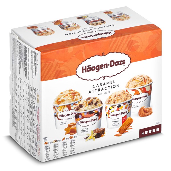 Haagen Dazs Helado Caramel Collection Mini Cups 4 Uds 321Gr.