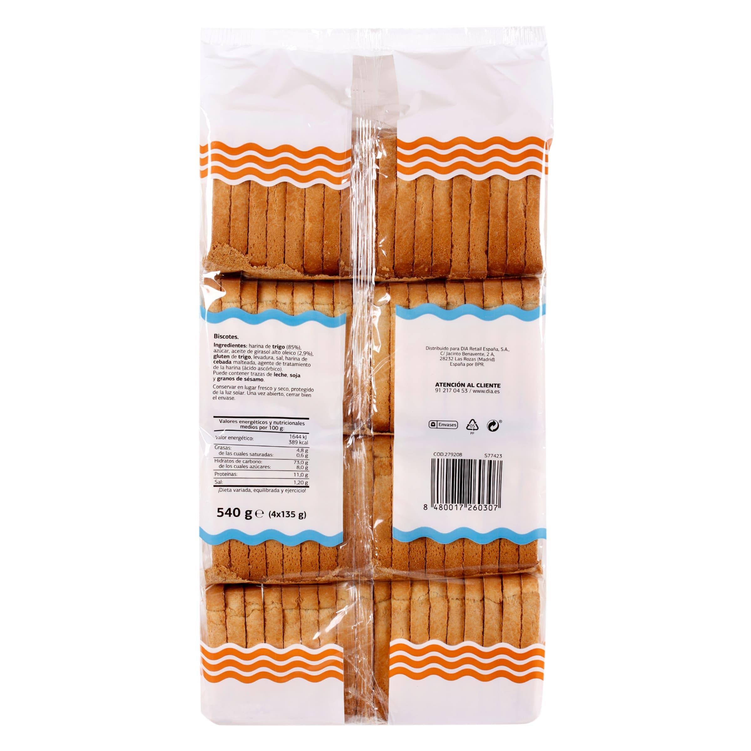 Biscotes El Molino de Dia 540 g