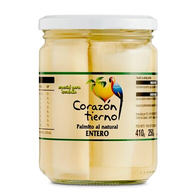 Palmito entero al natural Corazón tierno frasco 250 g-0 Palmito entero al natural Corazón tierno frasco 250 g-0
