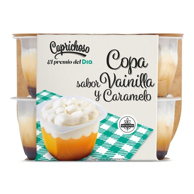 Copa de vainilla con caramelo y nata Caprichoso Dia pack 4 x 115 g-1