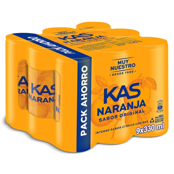 Kas Naranja Pack 9 Latas 33 Cl.