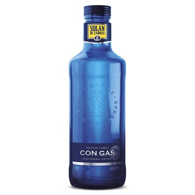 Agua mineral con gas Solán de Cabras botella 75 cl-0
