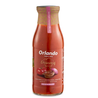 Tomate frito con cebolla caramelizada Orlando frasco 495 g-0