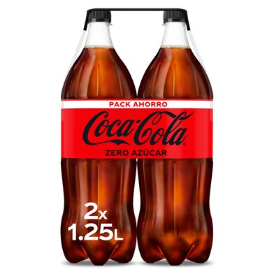 Refresco de cola zero Coca-Cola botella 2 x 1.25 l-0