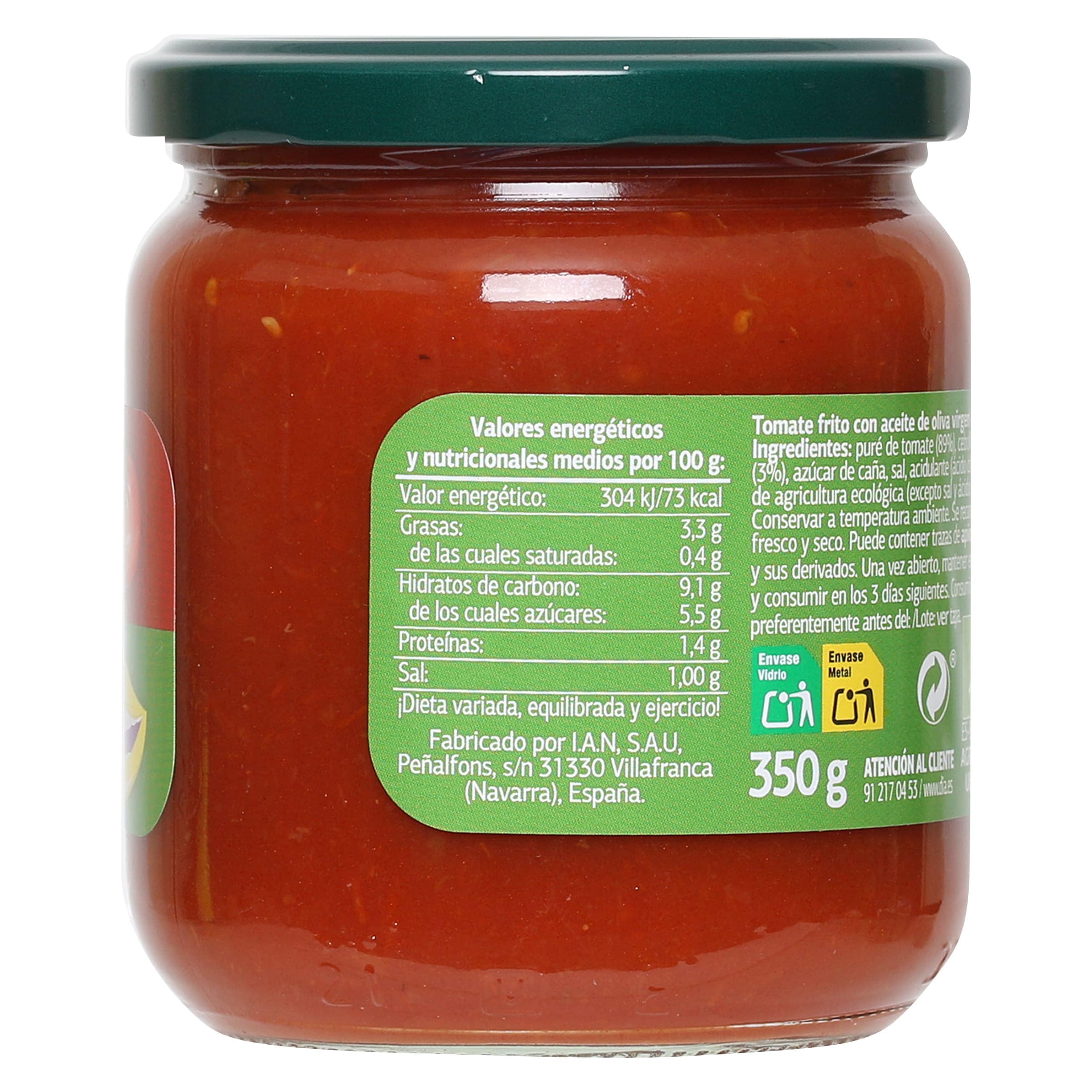 Tomate frito bio Dia Vegecampo 350 g
