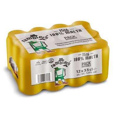 Cerveza 100% malta Ramblers de Dia pack 12 x 33 cl-0 Cerveza 100% malta Ramblers de Dia pack 12 x 33 cl-0