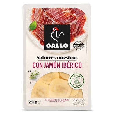Pasta fresca rellena con jamón ibérico Gallo bandeja 250 g-0
