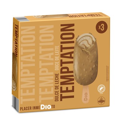 Helado bombón dulce de leche Temptation de Dia caja 189 g-0