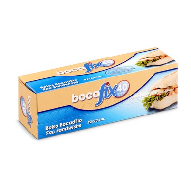 Bolsa de bocadillo Bocafix caja 40 unidades-0 Bolsa de bocadillo Bocafix caja 40 unidades-0