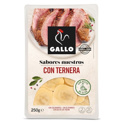 Pasta fresca rellena con ternera gallega Gallo bandeja 250 g-0