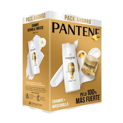 Pack champú repara y protege bote 360 ml + mascarilla 300 ml Pantene caja 660 ml-0 Pack champú repara y protege bote 360 ml + mascarilla 300 ml Pantene caja 660 ml-0