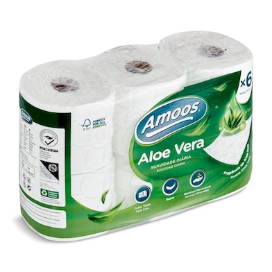 Papel higiénico aloe vera Amoos bolsa 6 unidades-0
