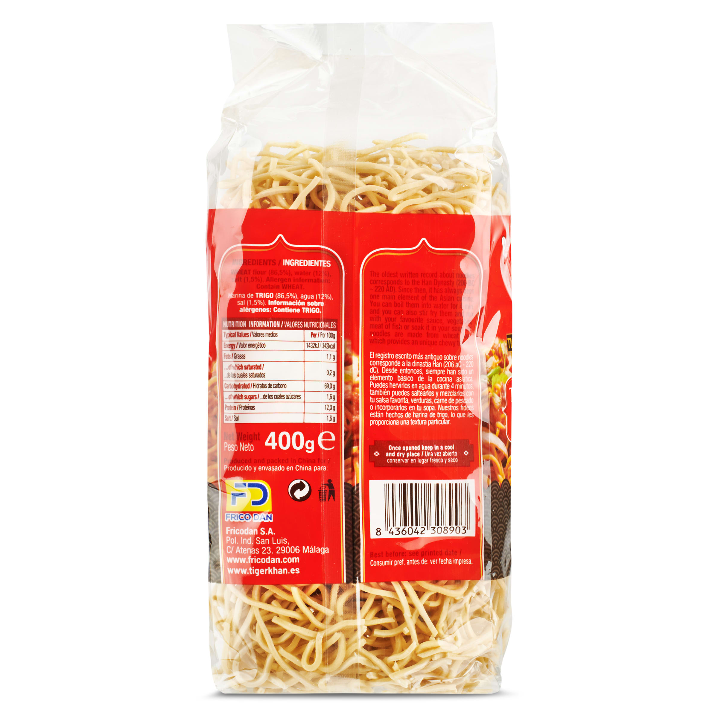 Noodles tradicionales Tiger Khan 400 g